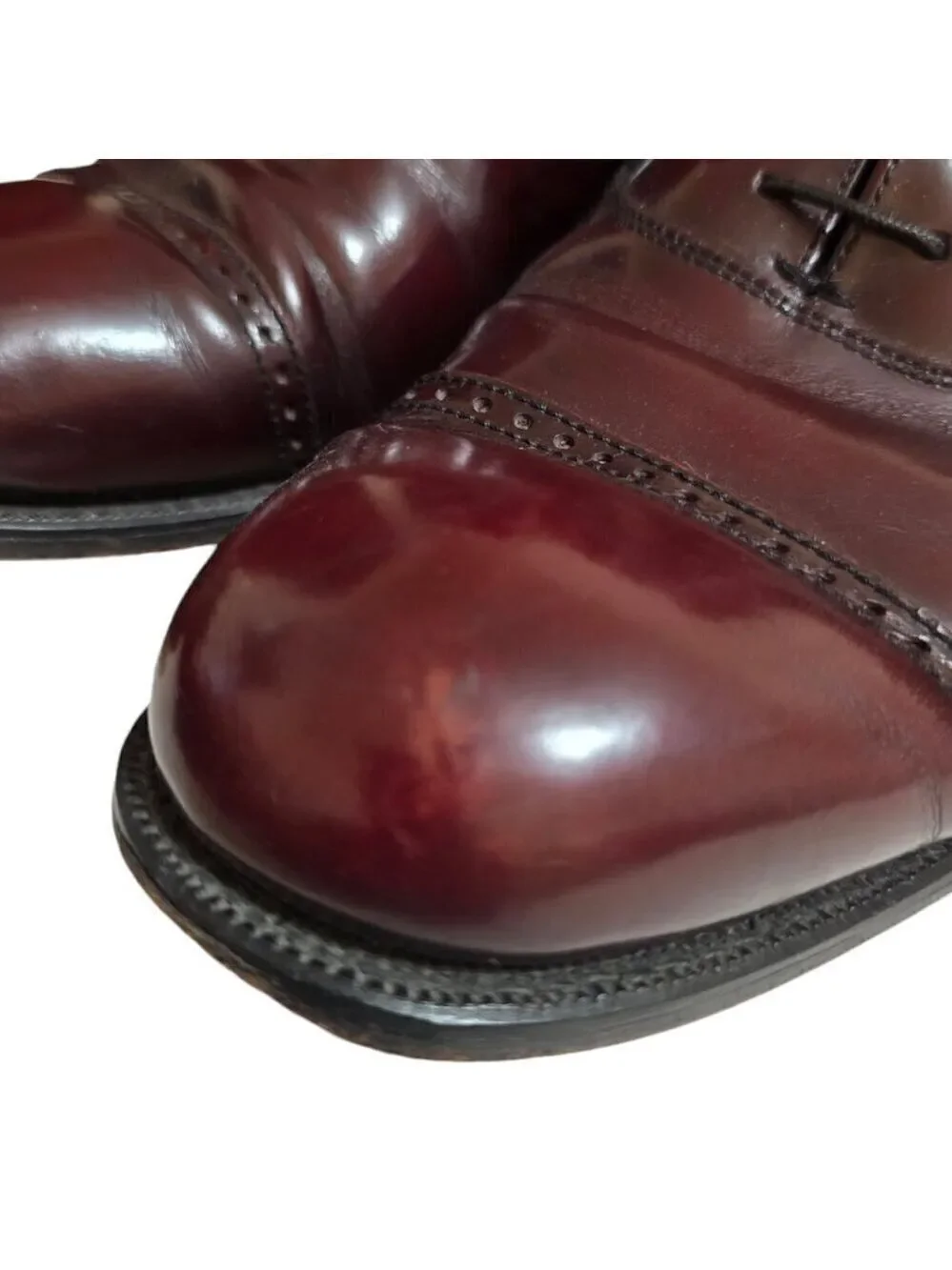 Florsheim Burgundy Lexington Cap Toe Oxford Sz 10